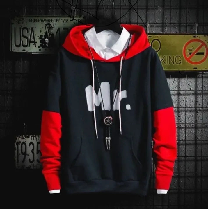 HOODIES| Stylish Red and black hoodie