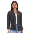 Blazer | Stylish Women's Stitched Grey Wool Blazer - 1 Pc, Plain Pattern